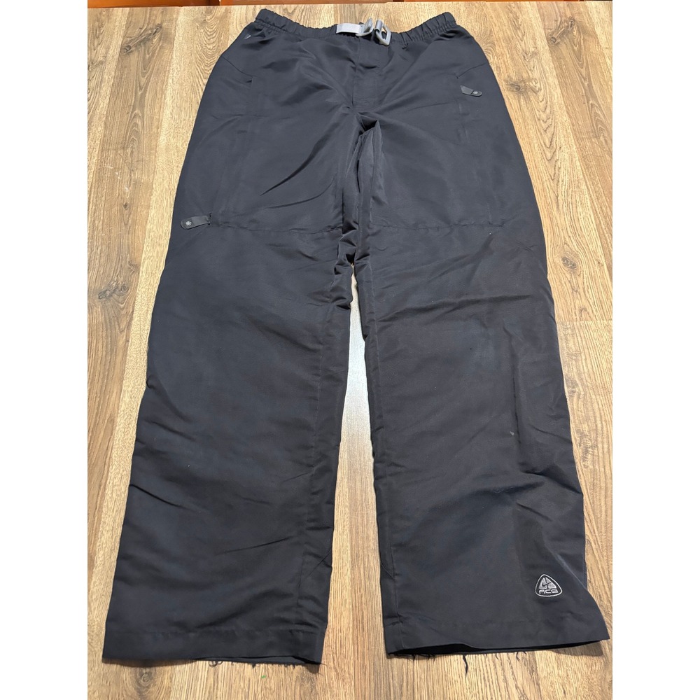 Nike ACG Pants Mens Size Large Black Trousers Belted Cargo Gorpcore Techwear